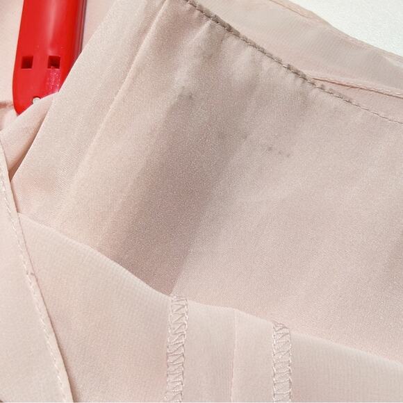 JENNY PACKHAM V-neck Cross Back Crystal Belt Blush Gown - Picture 14 of 14